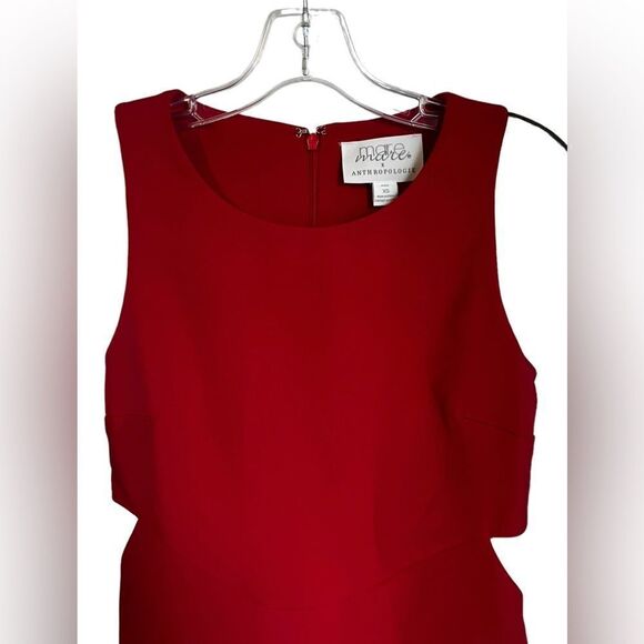 Anthropologie Mare Mare Cutout Red Dress - Picture 2 of 4